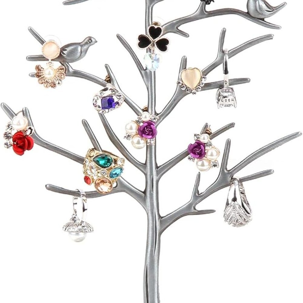 Jewelry Tree Necklace Earring Holder Modern Cute Bird Jewelry Stand for Women Gi